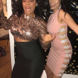 Dusty Pink bling New Years Dress